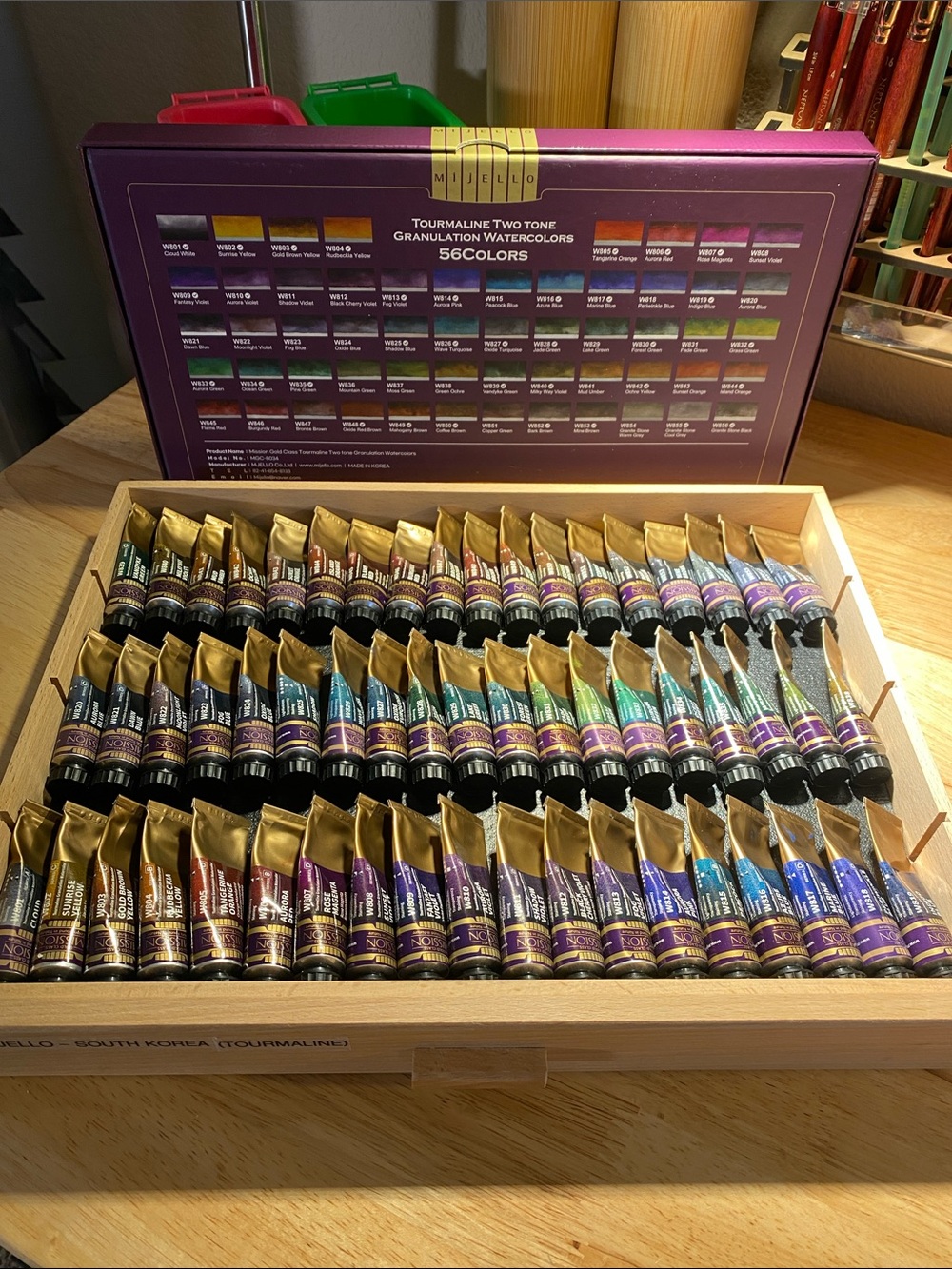 Mijello-Tourmaline Granulating Watercolors (all 56 colors) South Korea